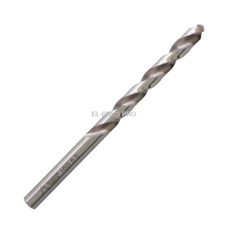 Сверло по металлу цилиндр. Р6М5 Ø6,5мм 63х101мм DIN338 ELBRUS TOOLS