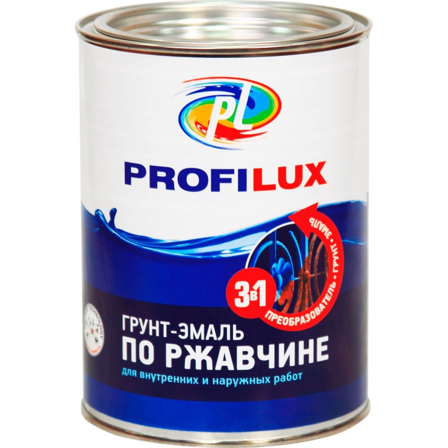 Грунт-эмаль по ржавчине черная PROFILUX 0