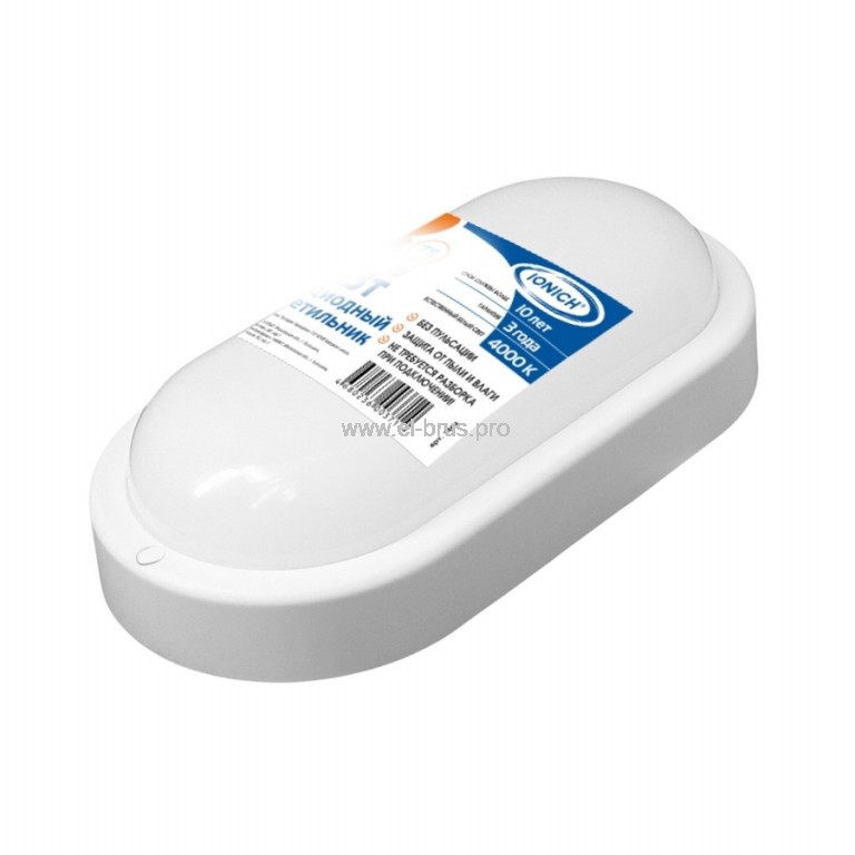 Светильник LED накладной овал белый IONICH 12Вт IP65 4000K