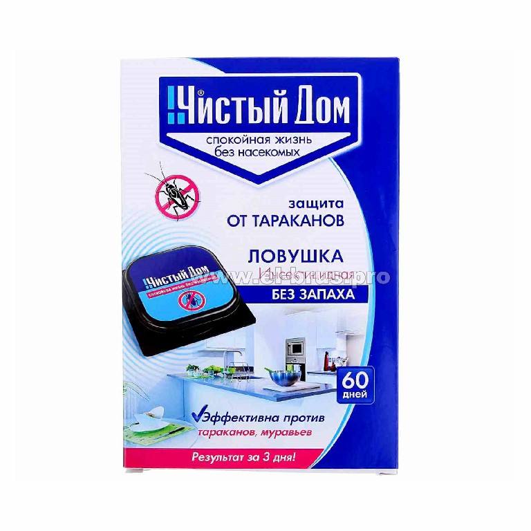 Ловушка от тараканов и муравьев без запаха ЧИСТЫЙ ДОМ 6шт